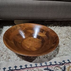 Vintage Wooden Serving Bowl MCM